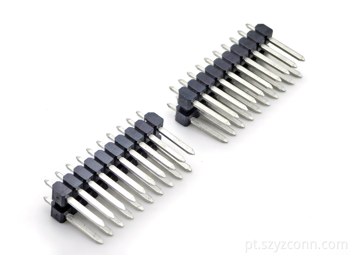 Conector de cabeçote de pino de passo de 3,5 mm Fileira dupla reta H: 2,4 mm 2*10P 3.5mm Pitch Pin Header Connector Dual Row Straight H:2.4mm 2*10P